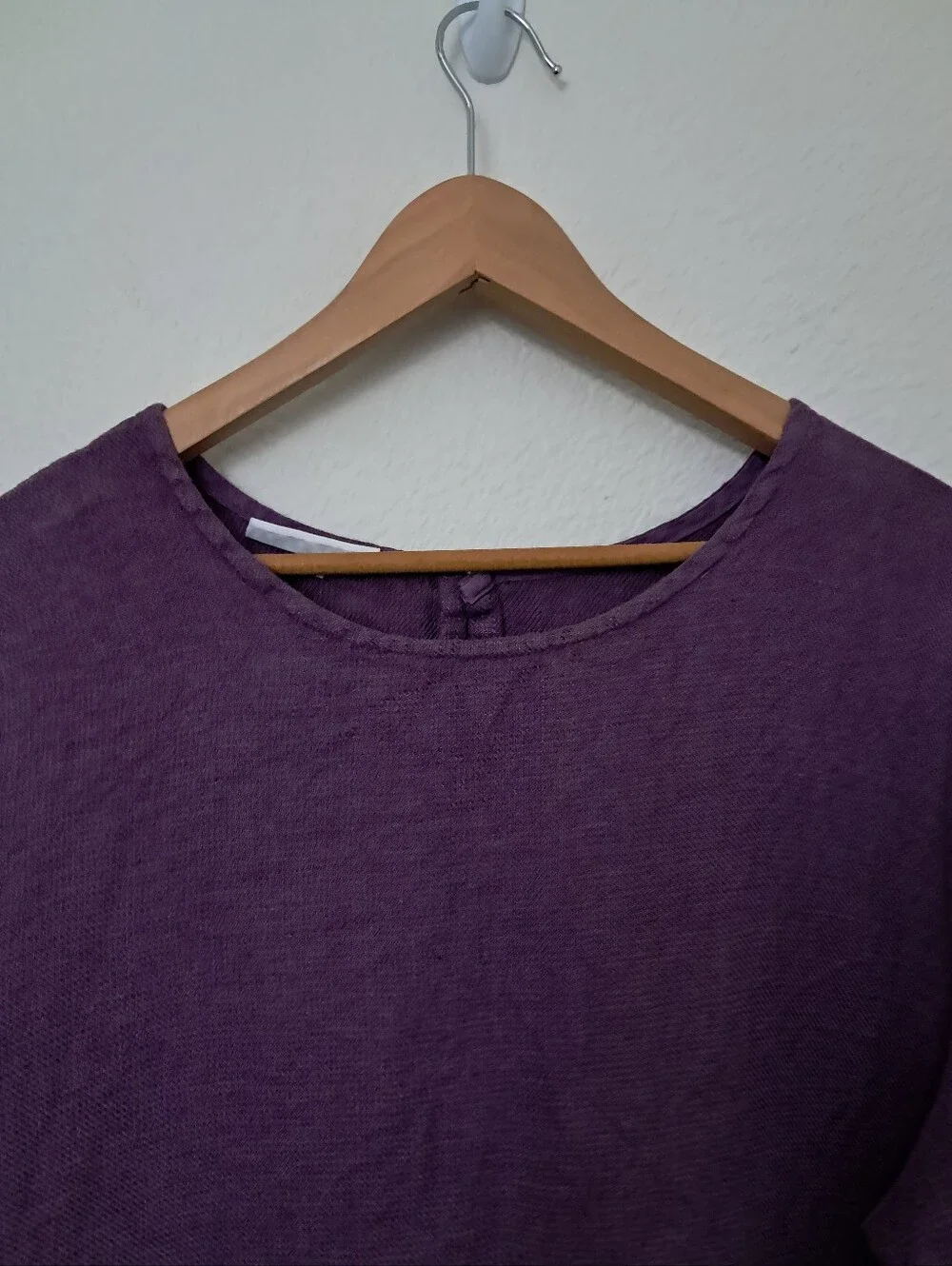 Bryn Walker Linen Tunic Lagenlook Oversized Coastal Purple Size Large - Picture 2 of 10